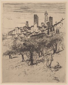 Saint Gimignano av Joseph Pennell