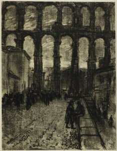 Segovia, Akvedukten fra markedet av Joseph Pennell