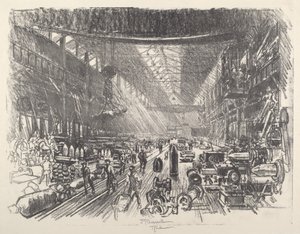 Shell Factory, No.I, 1917. av Joseph Pennell