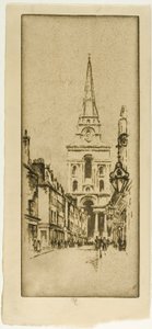 Spitalfields kirke av Joseph Pennell