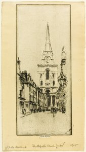 Spitalfields kirke av Joseph Pennell