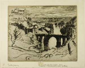 St. Martins Bridge, Toledo av Joseph Pennell