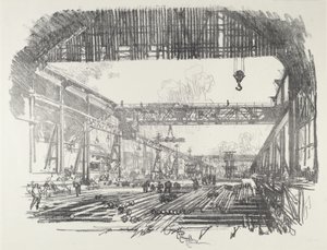 Stålstenger for skjell, 1916. av Joseph Pennell