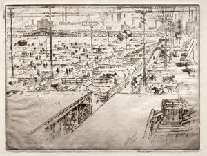Stockyards, Chicago av Joseph Pennell