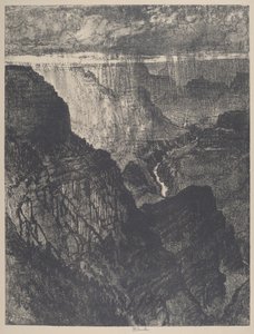 Storm i Grand Canyon, 1912. av Joseph Pennell