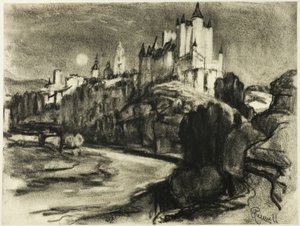 Alcazar, Segovia av Joseph Pennell