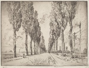 The Avenue, Valenciennes av Joseph Pennell