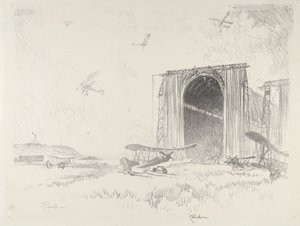 Ballongskuret, 1916. av Joseph Pennell