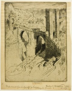 Alcantara-broen, Toledo av Joseph Pennell