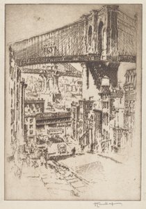 The Bridges, fra Brooklyn av Joseph Pennell