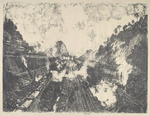 The Cut, ser mot Ancon Hill, 1912. av Joseph Pennell