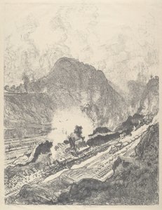 The Cut from Culebra, 1912. av Joseph Pennell