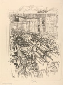 The English War Series: W. 441. The Gun Shop av Joseph Pennell