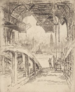 Fergehuset, 1919. av Joseph Pennell