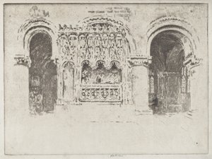 Grunnleggerens grav, kirken Saint Bartholomew den store av Joseph Pennell