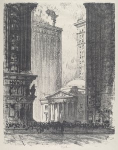 The Girard Trust Company, 1912. av Joseph Pennell