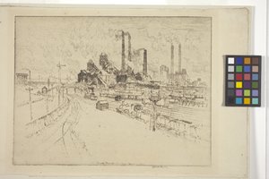 The Great Main, nær Sheffield (etsing) av Joseph Pennell