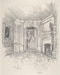 The Hall, Stenton av Joseph Pennell