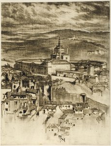 Hospice of Saint John, Toledo av Joseph Pennell