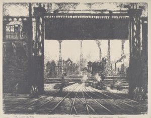 Jernporten, Charleroi av Joseph Pennell