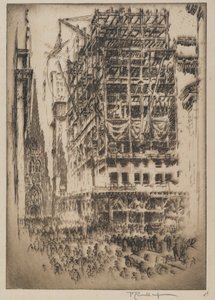 Den nye børsen, 1921 av Joseph Pennell