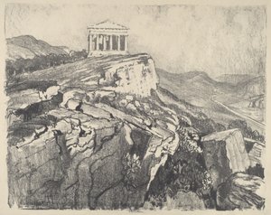 The Temple of Concord on the Wall, Girgenti av Joseph Pennell
