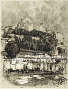 Vaskeplassen i Madrid av Joseph Pennell