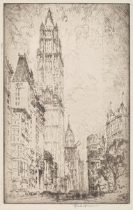 Woolworth-bygningen av Joseph Pennell