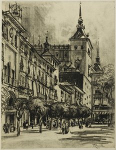 Zocodover, Toledo av Joseph Pennell
