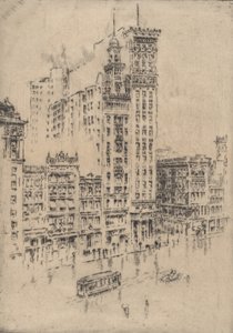 Union Square, Rainy Day, 1904. av Joseph Pennell
