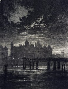 Whitehall-domstolen i London. av Joseph Pennell