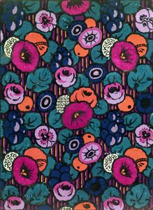 Design for et trykt tekstil av Joseph Percy Bilbie (1879-1949), ca. 1920 (kroppsfarge) av Joseph Percy Bilbie