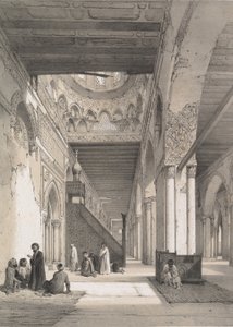 12. Interiør, moskeen i Ibn Toûloûn, 1843. av Joseph Philibert Girault De Prangey
