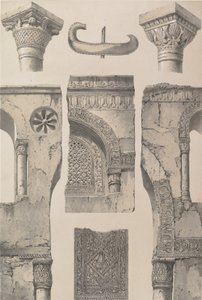 13. Detaljer, moskeen i Ibn Toûloûn, 1843. av Joseph Philibert Girault De Prangey