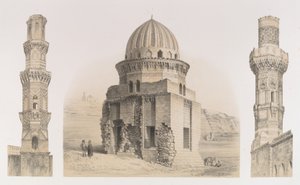 87. Graver og minareter, Kairo, 1843. av Joseph Philibert Girault De Prangey