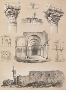 Detaljer, moskeen i Amrou, Kairo, 1843. av Joseph Philibert Girault De Prangey
