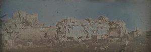 Sekskantet domstol, Jupiters tempel, Baalbek, 1843. av Joseph Philibert Girault De Prangey