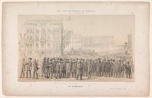 Optocht van bokhandel i Hamburg Grosse Johannisstrasse / The Booksellers (tittel på objekt) Optocht i Hamburg tere van Friedrich von Schiller (serietittel) Schiller-arrangementet i Hamburg (serietittel på objekt) av Joseph Puschkin
