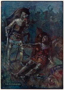 James, jarl av Douglas, i kampen ved Otterburn av Joseph Ratcliffe Skelton