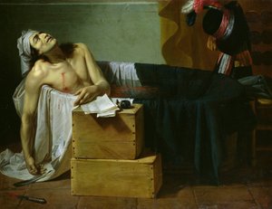 Marats død, 1793 av Joseph Roques