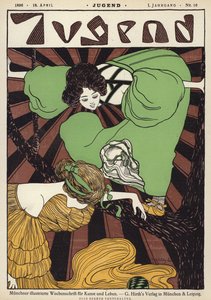 Omslagsillustrasjon til magasinet Jugend av Joseph Rudolf Witzel