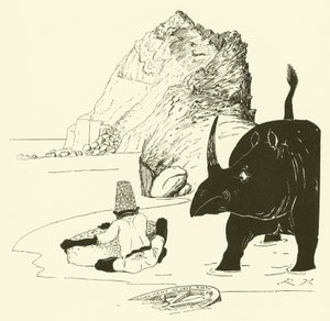 Parseen begynner å spise kaken sin (gravering) av Joseph Rudyard (after) Kipling