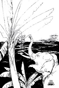 illustrasjon av en elefant av Kipling (gravering) av Joseph Rudyard Kipling