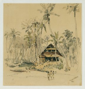 Misjonærens hus på Puinipet (Ponape) Island, Caroline Islands