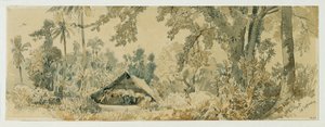 Innfødt hytte på Puinipet (Ponape) Island, Caroline Islands av Joseph Selleny