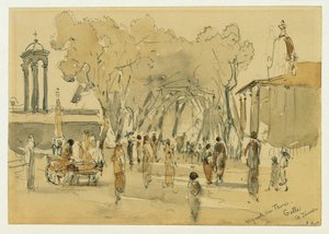 Veien til porten i Point de Galle på Ceylon (Sri Lanka) av Joseph Selleny