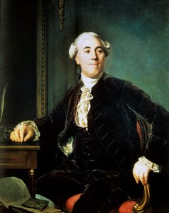 Portrett av Jacques Necker (1732-1804) Han var finansminister under Louis XVI - Maleri av Joseph Siffred Duplessis (1725-1802) (Joseph-Siffred, Joseph Siffrede, Joseph-Siffrede, Joseph Siffrein, Joseph-Siffrein)