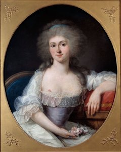 Portrett av Marie Therese Louise de Savoie Carignan, prinsesse de Lamballe (1749-1792) Maleri av Joseph Siffred Duplessis (1725-1802) (Joseph-Siffred, Joseph Siffrede, Joseph-Siffrede, Joseph Siffrein, Joseph-Siffrein) Metz-museet fra 1700-tallet Fine Arts