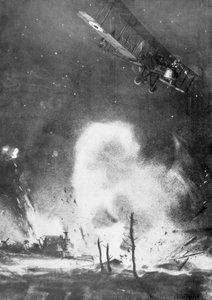 Britisk luftbombardement over de tyske linjene, første verdenskrig, 1914-1918 1926