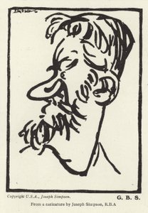 Karikatur av George Bernard Shaw av Joseph Simpson